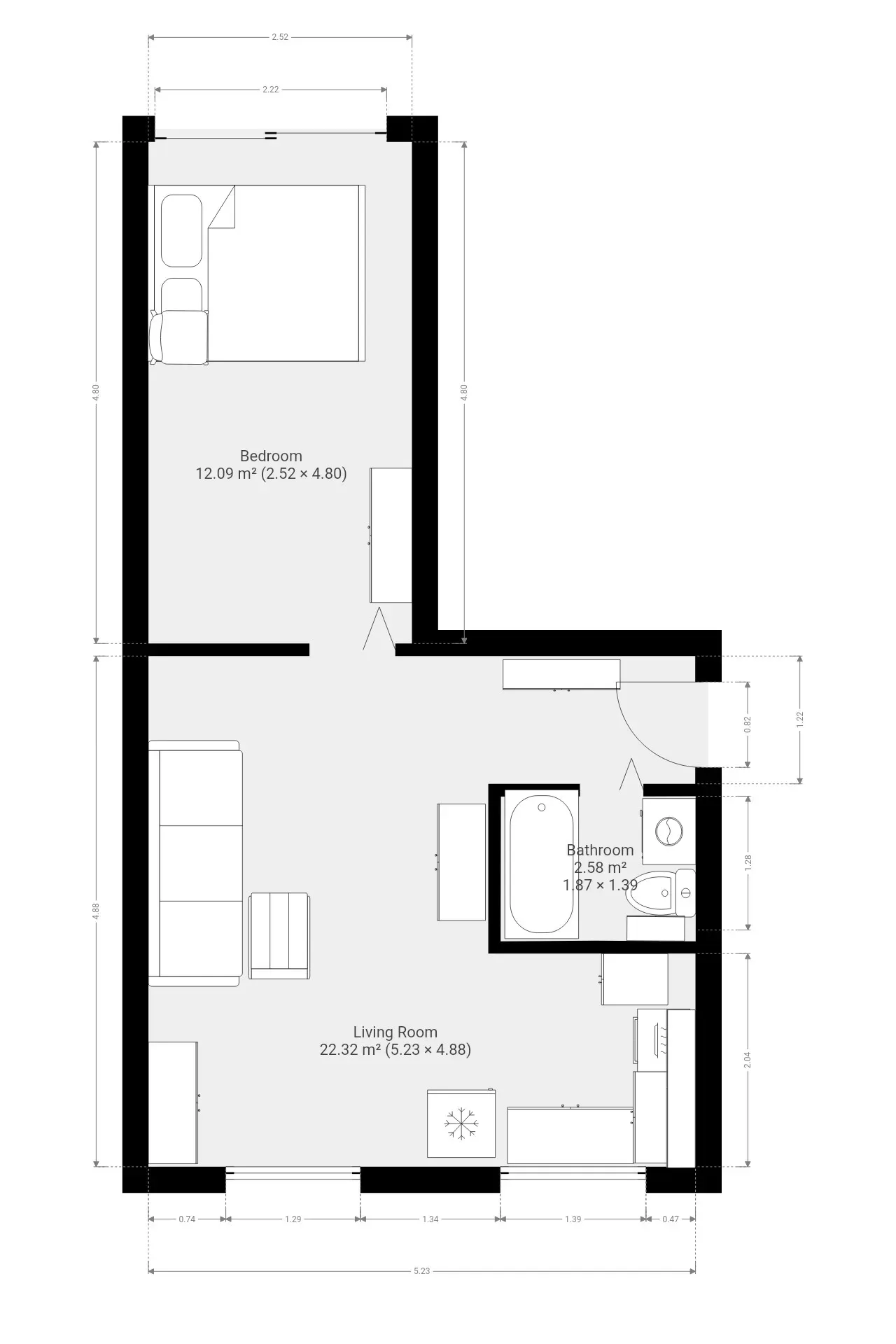 2 Pokoje umeblowane od zaraz 18